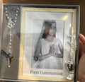 First Communion frame with rosary