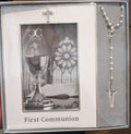 First Communion Frame & Rosary Gift Set