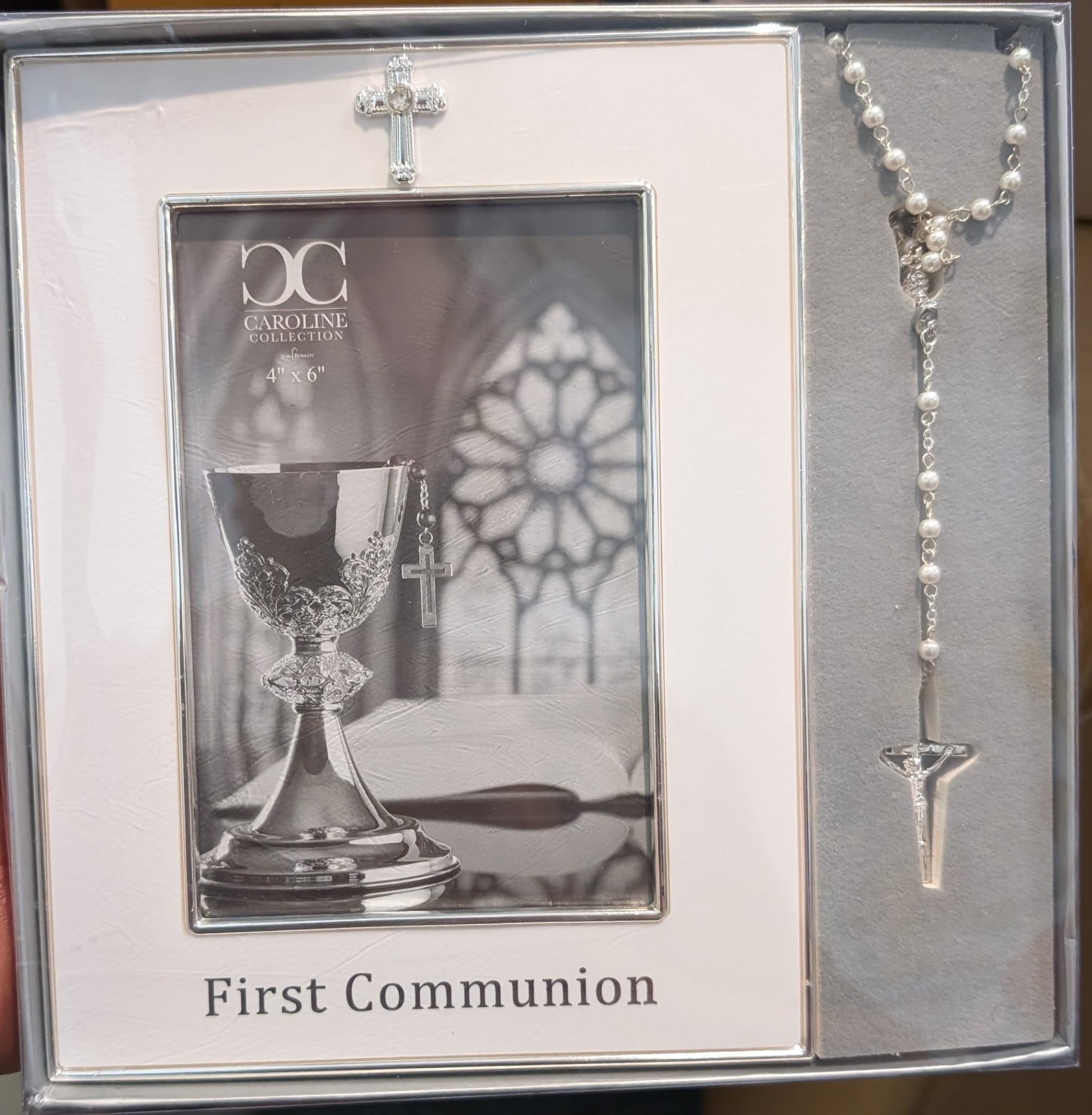 First Communion Frame & Rosary Gift Set